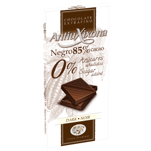 Chocolate 85% Cacao Sin Azúcar