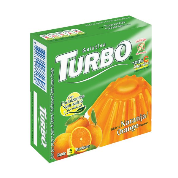 Gelatina Turbo Naranja