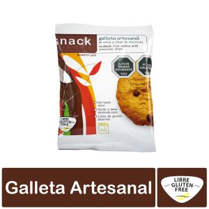 Galleta artesanal de arroz y chips de chocolate